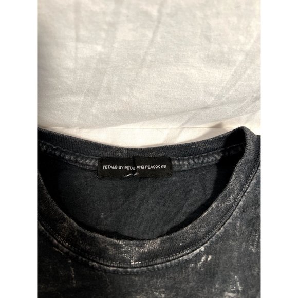 Petal & Peacocks Graphic T-Shirt Adult Medium Gray Short Sleeve Shirt - Picture 4 of 9